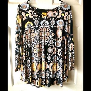 🌺 Ruby Rd. Multicolor Patterned Blouse XL
